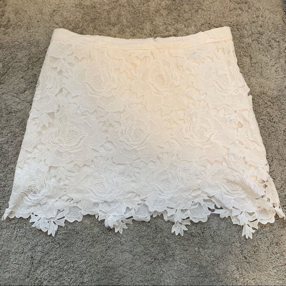 TopShop White Lace Skirt